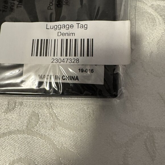🎁NEW in Package Denim Color Burano  Vegan Leather Luggage Tags🎁 - Picture 3 of 3